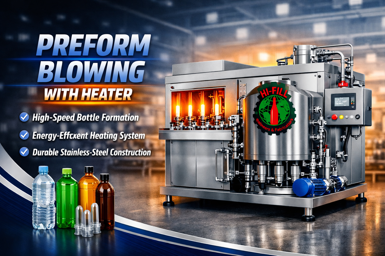 Preform Blowing Machine with Heater Banner - Hi-Fill Engineers