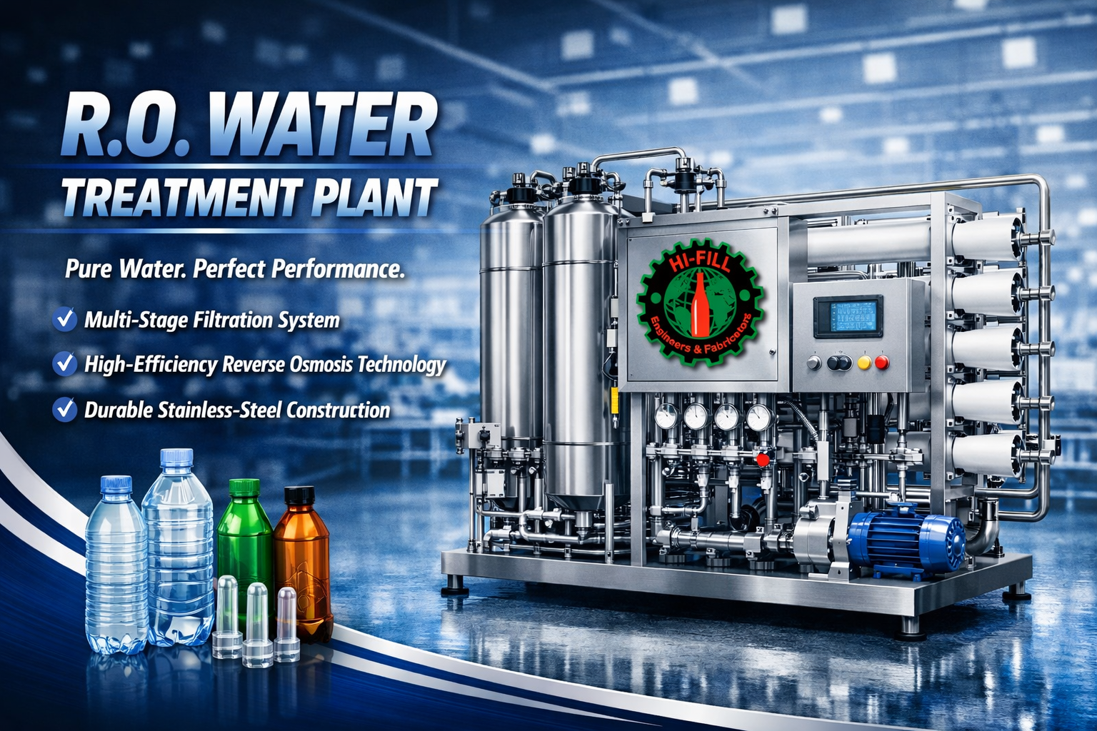 R.O. Water Treatment Plant Banner - Hi-Fill Engineers